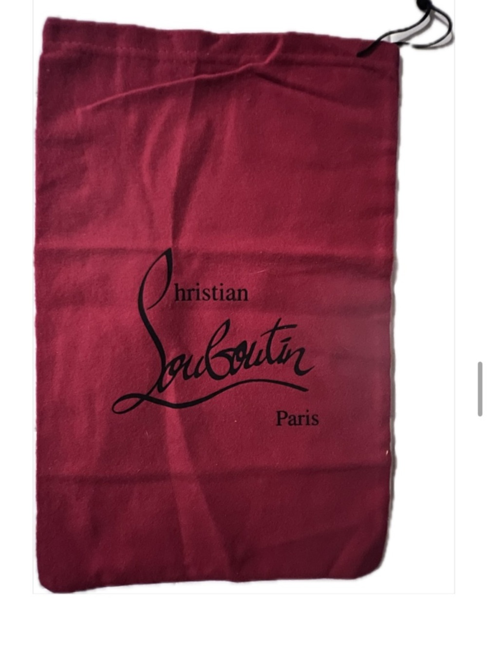 Christian Louboutin Paris Red Logo Drawstring Dust Bag NEW 9.5” x 14”